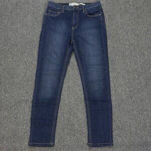 Free People Jeans Women's 28 Blue Denim Hi Rise Skinny Leg Stretch Dark Wash